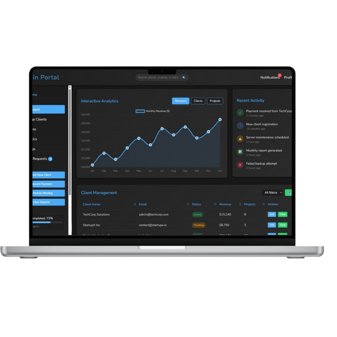 ClientManager Dashboard Preview